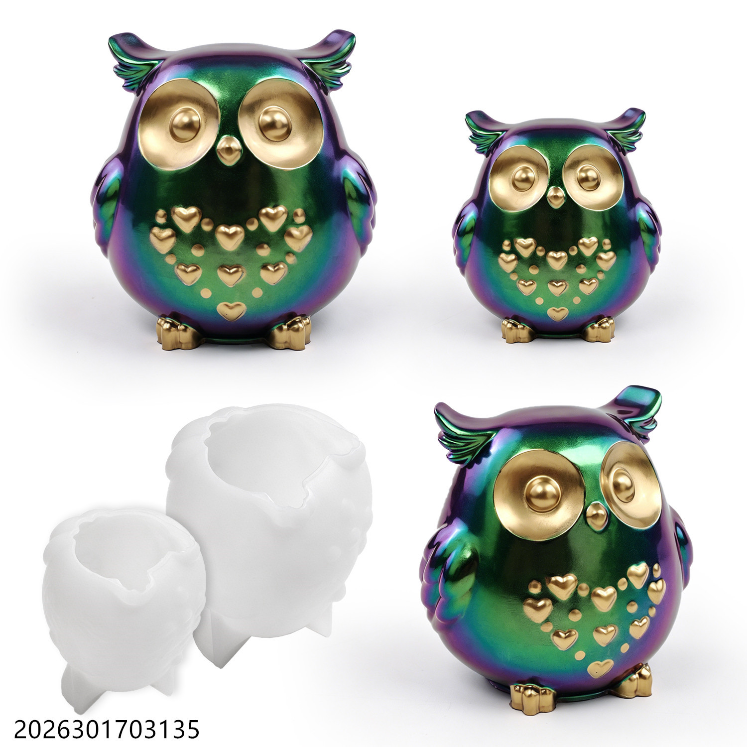 Serving Tray Mold - Owl Silicone Mold 3D Bird Shape
