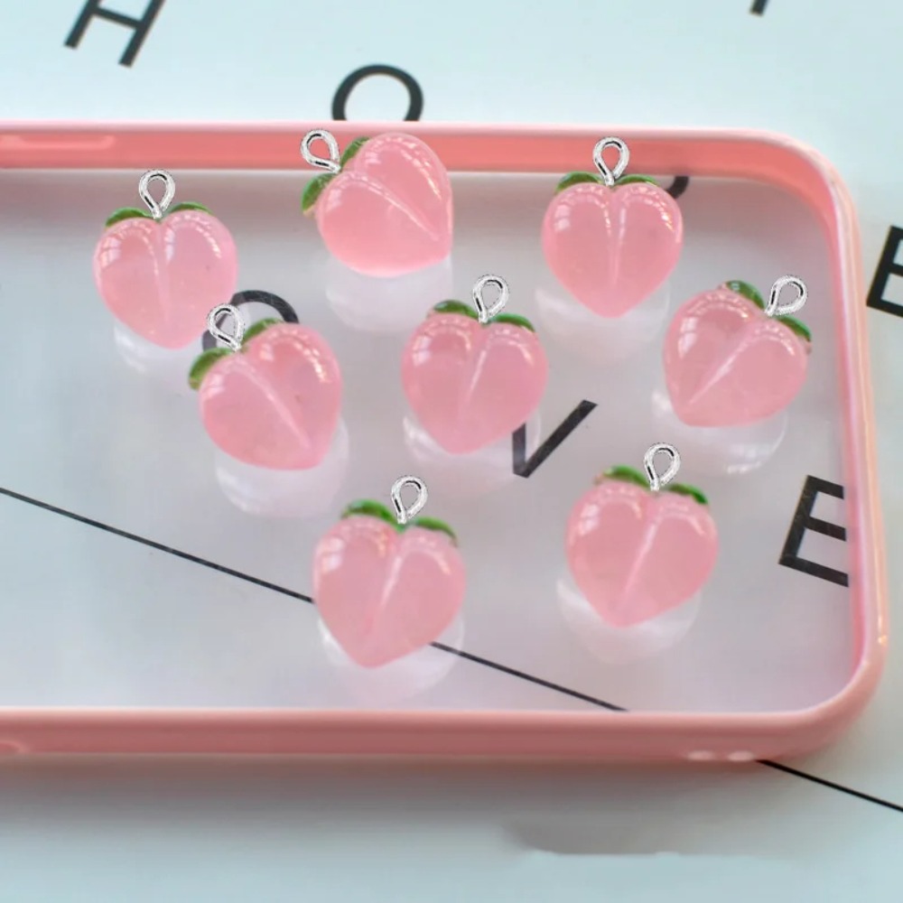 10PcsTransparent Peach Flat Re - Resin Craft Projects ulasan dan harga