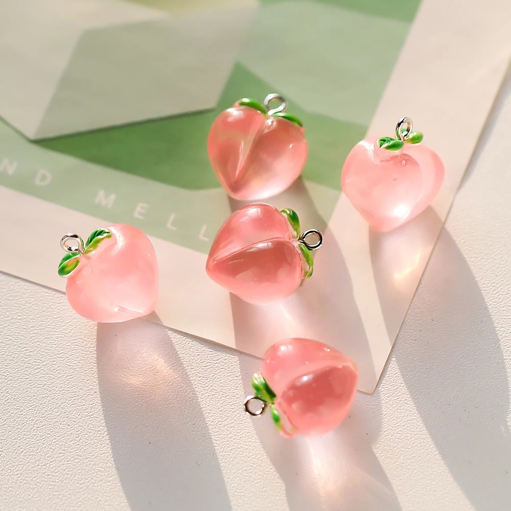 10PcsTransparent Peach Flat Re - Resin Craft Projects ulasan dan harga