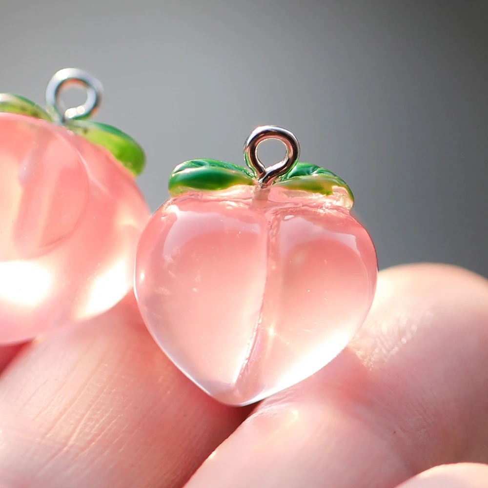 10PcsTransparent Peach Flat Re - Resin Craft Projects ulasan dan harga