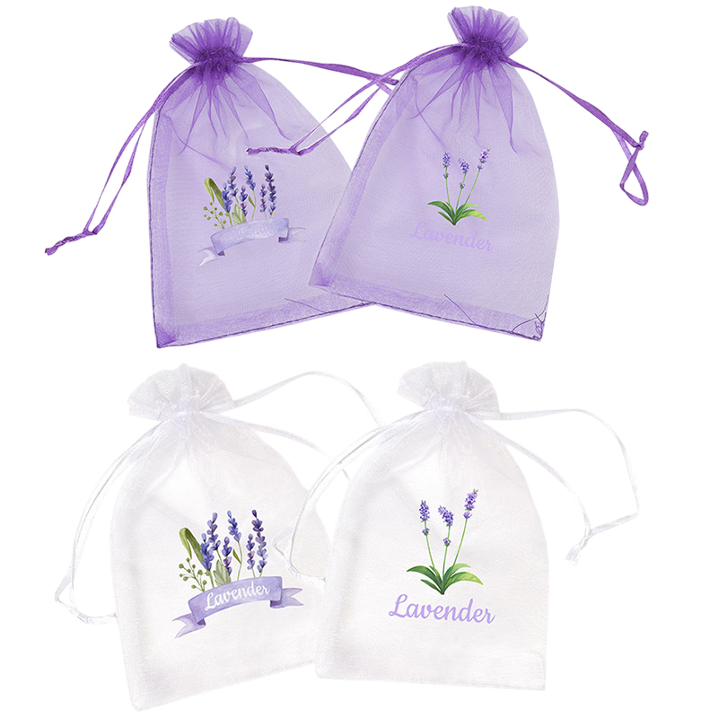 20Pcs Lavender Pattern Drawstr - Dried Flower Bulk ulasan dan harga