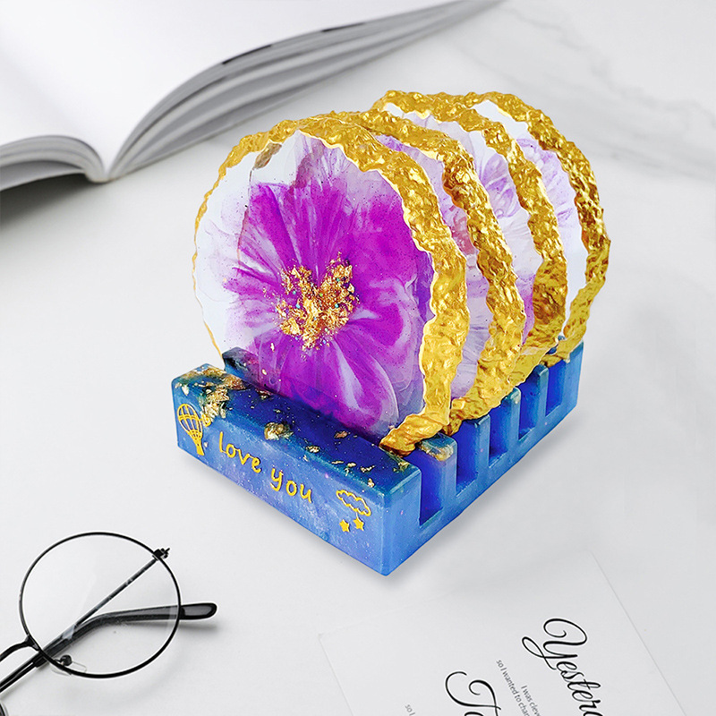 DM413 Drusy Coaster Resin Mold - Serving Tray Mold ulasan dan harga
