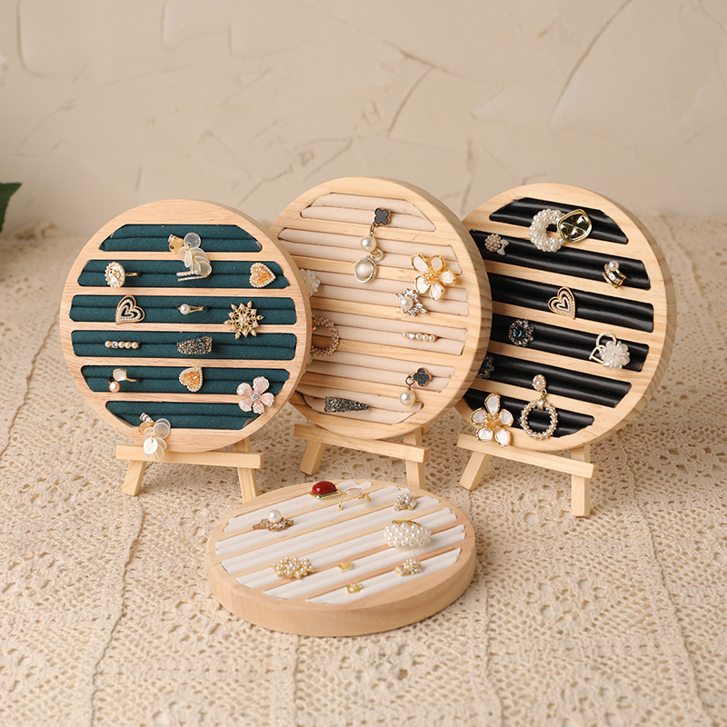 Wood Round Shape Jewelry Tray  - Wood Ring Blank ulasan dan harga