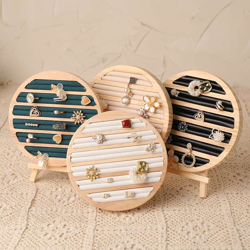 Wood Round Shape Jewelry Tray  - Wood Ring Blank ulasan dan harga