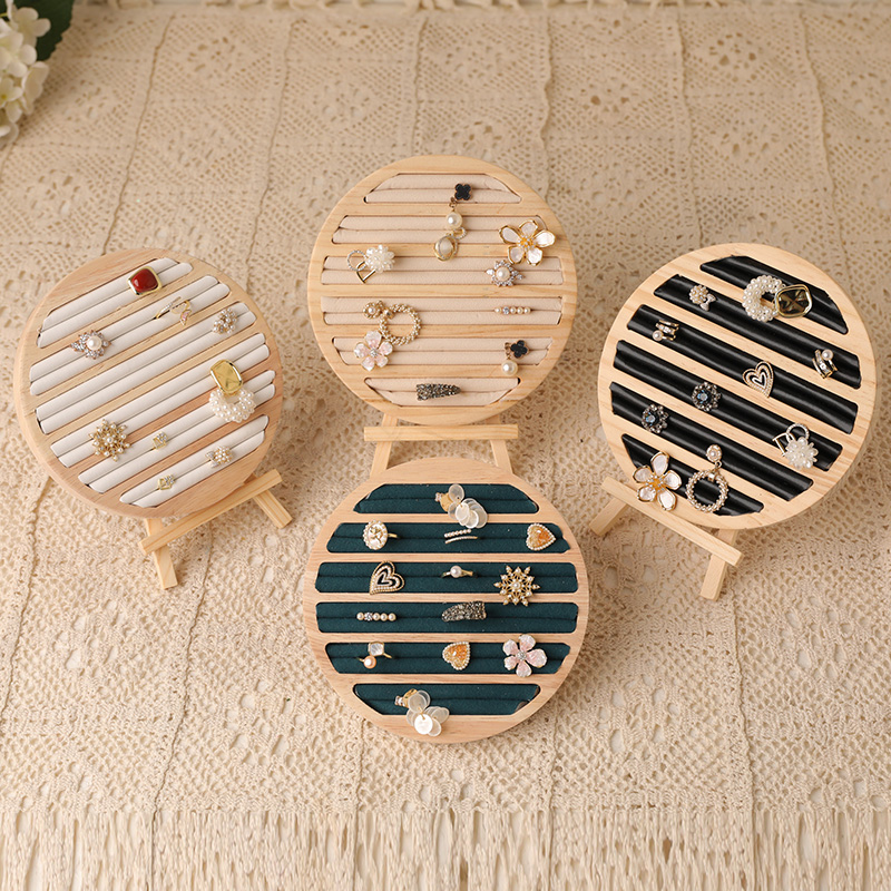 Wood Round Shape Jewelry Tray  - Wood Ring Blank ulasan dan harga