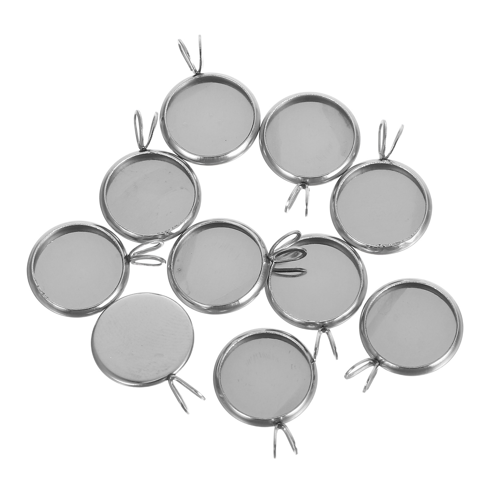 10Pcs 12Mm Round Tray Pendant  - Resin Crafts Diy ulasan dan harga