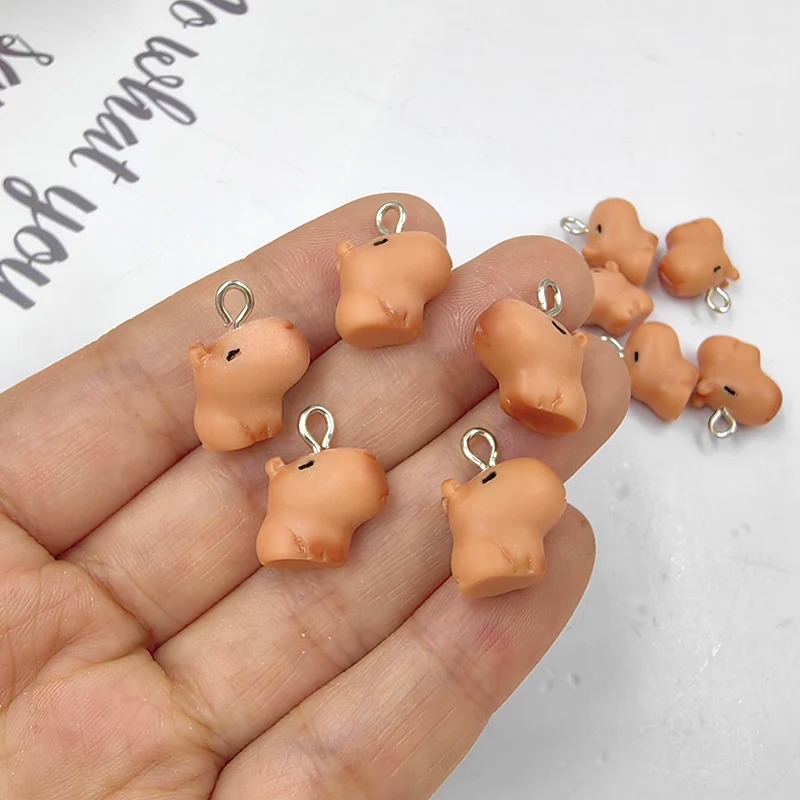 10pcs Cute Small Capybara Char - Resin Craft Projects ulasan dan harga