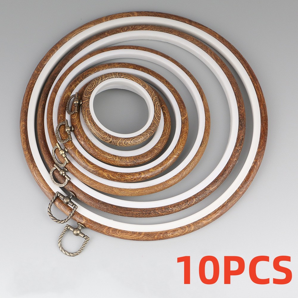 10pcs/Set 7.5-26cm Round Woode - Wood Ring Blank ulasan dan harga