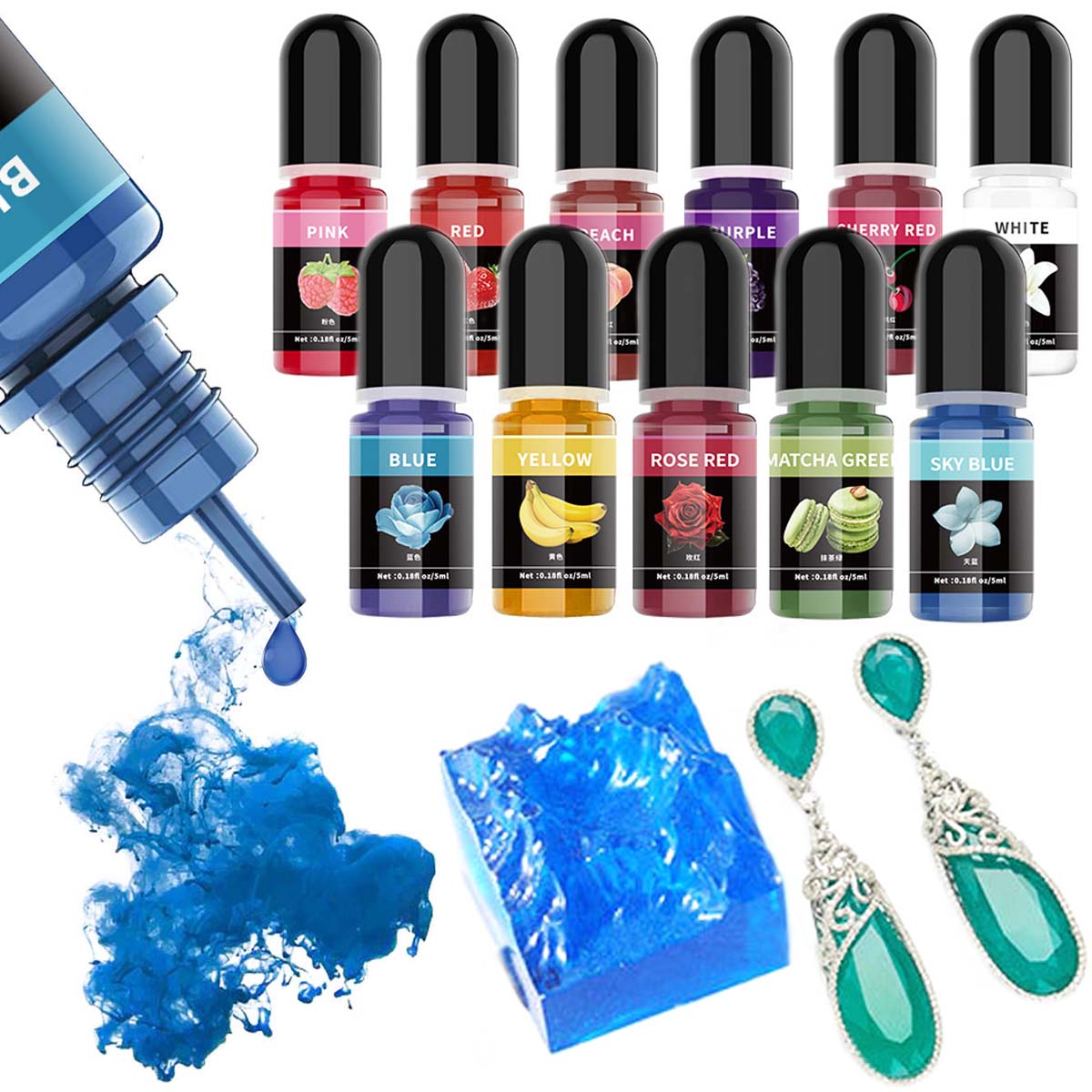 5ml/Bottle Epoxy Resin Pigment - Epoxy Uv Resin Kit ulasan dan harga