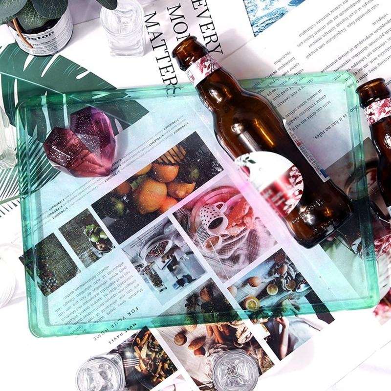 L21E Rectangle Tray UV Crystal - Serving Tray Mold ulasan dan harga